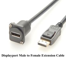 D Type Displayport Male to Female Extension Cable DP to DP XLR Panel Mount Converter Cable for HDTV HD Digital Audio Video