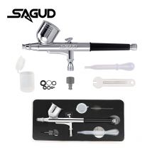 Modello aerografo SD130 Set di pistole a spruzzo multiuso a doppia azione con alimentazione a gravità per spray Grafica automatica Artigianato d'arte Tatuaggi Torta