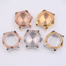 36MM/40MM Watch Case Sapphire Glass Fit NH34 NH35Amovement NH36Amovement PT5000 ETA2824 2836 Miyota 8215 Silver/Gold/Rose Gold