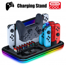 BEBONCOOL Per Nintendo Switch Pro Controller Caricatore per supporto di ricarica per Switch Joycon per Switch Stazione di archiviazione di giochi OLED