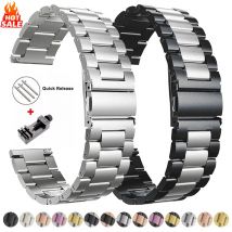 Cinturino in Acciaio Inossidabile da 20mm 22mm per Samsung Galaxy Watch 7 6 5 4 5Pro 40/44mm 6 Classic 43mm 47mm, Bracciale Metallico per Huawei GT6 4Pro