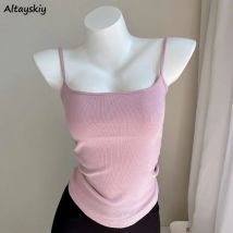 Camis Frauen Verschiedene Farben Sexy Casual Einfach Alle-spiel Mode Damen Temperament Ins Sommer Klassische Grundlegende Ulzzang Koreanischen Stil