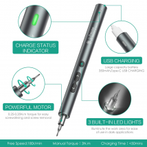 Cacciavite elettrico di precisione Maniglia Utensile elettrico Ricaricabile Wireless Mini Piccolo per punte da 4 mm per la riparazione di celle mobili Xiaomi Nuovo