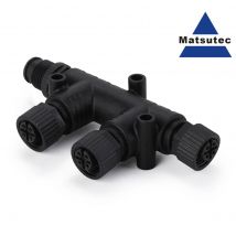 Connettore NMEA 2000 T 4 porte 5pin filettatura M12 IP67 impermeabile NMEA 2000 (N2k) (Tee) connettore a T per Garmin Lowrance Simrad B & G