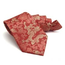 VEEKTIE Brand Novelty Neckties For Men 8cm Modern Dragon Printing Wedding Party Groomsmen Red Yellow Blue Black Festival Cravate