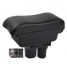 Citroen C2 C3 Armrest box central console storage case driver elbow support carbon fibre