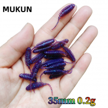 MUKUN 20 sztuk nowy AJING miękka przynęta Rockfish przynęty wędkarskie 0.2g/3.5cm MINI sztuczna przynęta Swimbaits Jig Lure Wobber Worm Tackle