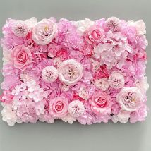 1 pz fiore artificiale parete matrimonio sfondo decorazione prato pilastro strada piombo fiore arco seta rosa ortensia fiore bianco