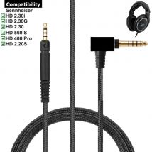 Cavo di prolunga intrecciato di ricambio bilanciato da 4,4 mm 2,5 mm per cuffie Sennheiser HD 400 Pro 560 S 2.20S 2.30 2.30i 2.30G