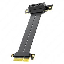 JEYI PCIe 4.0 X4 Riser Cable, 90°-180° Angle PCIe Extension Cable For Mining Rig Card, Network Card, Capture Card, NVMe SSD Card