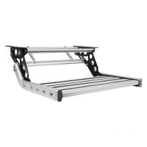 Einschichtige Wohnmobil-Stufe mit LED, universelle Hochleistungs-Klapptreppe, 200 kg Klapptrap aus Aluminiumlegierung für Wohnmobil, Wohnwagen, Wohnmobil