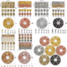 Boxed CCB Beads Kit Golden Silvery,Star Heart Round Loose Beads For DIY Jewelry Making Bracelet Necklace Handmade Craft Supplies