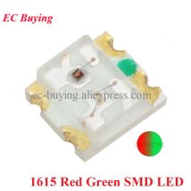 100 Stück/20 Stück 1615 SMD LED Perle Rot Grün Zweifarbig 2 Farbe RGB High Light Emitting Diode DIY Kit Elektronische Komponente