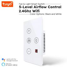 Tuya Wifi Fan Ceiling Fan Smart Switch 5-level Control Module Dual-Mode Reset Voice Switch Controller For Alexa Google Home
