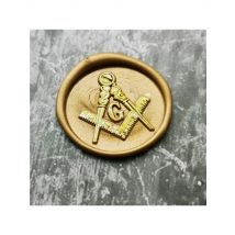 New Free-Mason Free and Accepted Masons logo The Free Mason's Symbo Compasses and trisquare Letter G wax seal stamp sealing wax