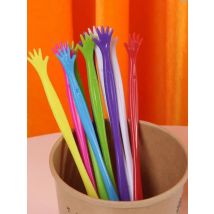 5pcs Cocktail Swizzle Sticks Drink Wine Stirrer Coffee Mixing Sticks Hand Shaped Plastic Bar Tools Night-club Accessories