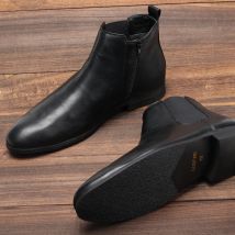 Größe 7~13 Herren-Chelsea-Stiefel, Stiefeletten im italienischen Stil, weiches Leder, Herrenstiefel