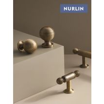 Nurlin massives Messing, luxuriöser antiker Griff, Kugel, Einzelloch, T-förmig, Retro-Schrank im amerikanischen Stil, langer Griff