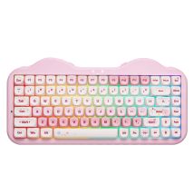 Bezprzewodowa klawiatura mechaniczna YUNZII C75, 75% Creamy Hot Swap Custom RGB, konstrukcja Gasket Cute Cake Design, kompatybilna z Win/Mac/Gaming