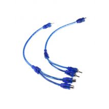 2 RCA Female To 1 RCA Male Splitter Car Audio Adapter Cable Wire Connector Car Audio System Subwoofer Portable Speaker