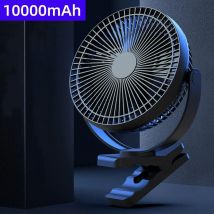 USB-Aufladung, für Zuhause, Zimmer, Tisch, kabelloser elektrischer Ventilator, 10.000 mAh Akku, für Outdoor-Reisen, tragbarer Clip-Deckenventilator, 4 Geschwindigkeitsstufen eingestellt