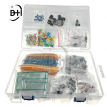 Kit für elektronische Komponenten Ultimate Edition Verschiedene gängige Kondensatoren Widerstände Kondensatoren T0-92 LED-Transistoren Leiterplatte DIP-IC