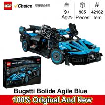 Lego-42162-construcción azul para coche de carreras, Bugatti, ágil, técnico, Kit de vehículos deportivos (905 piezas)