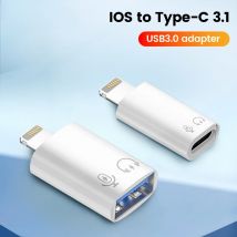 Elough Type C Adapter for Ios Lightning Male To Usb 3.0 Adapter Female Fast Charging Adaptador Headphone Converter for Iphone