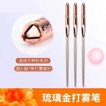 1pc 16cm Glas Gold Microblading Manuelle Tattoo Stift Tebori Nebel Runde Nadel Stift Halter Für Permanent Eyeliner Augenbraue lip Make-Up