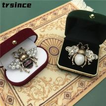 Mode Emaille Insekt Broschen Frauen Kleine Biene Brosche Kristall Pin Geschenke Insekten Serie Abzeichen вито Varacane Live
