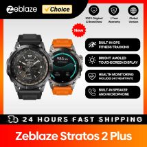 Neue Zeblaze Stratos 2 Plus GPS-Smartwatch, 1,43 Zoll AMOLED-Display, Kompass, barometrischer Höhenmesser, Bluetooth, Telefonanrufe, Smartwatch