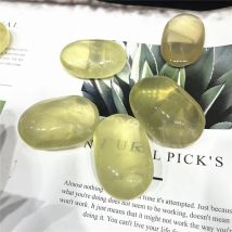 Natürlicher Heilkristall, Citrinquarz, Palme, Sorgenstein, Chakra, Reiki, ausgleichend