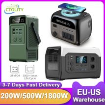 CTOLITY 200W 1800W Centrale elettrica portatile LiFePo4 Generatore solare da campeggio 110V 220V AC Alimentazione di accumulo di energia Onda Sinve pura