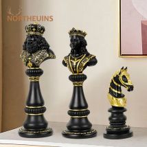 NORTHEUINS 30cm Internationalen Schach Figuren für Innen König Königin Ritter Schach Statue Bord Schachfiguren Hause Deaktop Dekoration