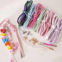 1M 6mm mehrfarbige runde PU-Leder-Seilschnur für Schmuck, handgefertigte Armbänder, Schlüsselanhänger, Lanyards, DIY-Bastelzubehör