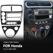 Auto Zentrale Steuerung Carbon Faser Innen Aufkleber Für Honda Civic Si 2002 2003 2004 2005, Auto Innen Zubehör