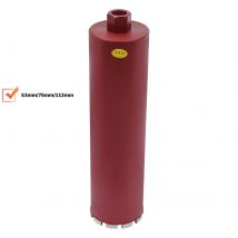 Punte da trapano professionali per carotaggio diamantato asciutto e bagnato Punta da 63 mm/76 mm/112 mm Punta da trapano per carotaggio in calcestruzzo diamantato a secco + bagnato Punta da trapano