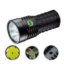 High-power strong light LED flashlight zoomable USB rechargeable with and ultra-bright long-range Aluminium alloy outdoor torch