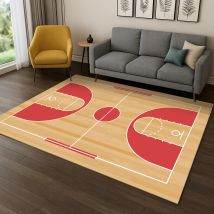 Basketballplatz Cartoon Teppich Teppich für Sofa Schlafzimmer Wohnzimmer Fußmatte Home Decor, Kinderspielbereich Teppich rutschfeste Matte Geschenk