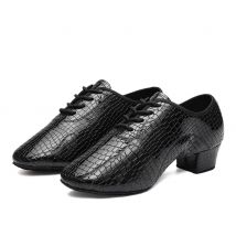 Unisex Tanzschuhe Junge Männer Ballsaal Latein Tanzschuhe Für Jungen Moderne Tango Jazz Schwarz Salsa Lehrer Praxis Schuhe Low Heels