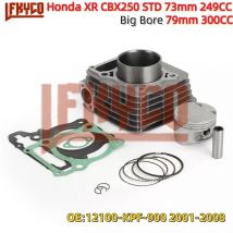 Motorrad STD 73mm 249cc Big Bore 79mm 300cc Zylinder Kit Motor für Honda Tornado XR250 Twister CBX250 12100-KPF-900 2001-2008