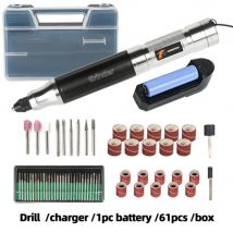 Penna per incisione per la lavorazione del legno Trapano elettrico a batteria Batteria al litio Mini trapano wireless Taglio Lucidatura Utensile rotante per Dremel