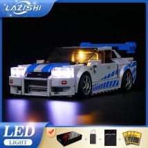 Lazishi LED-Licht für 76917 Fast 2 Furious Nissan Skyline GT-R Beleuchtung DIY Spielzeug nur Lampe + Batteriekasten (nicht). ​ Beinhaltet das Modell)