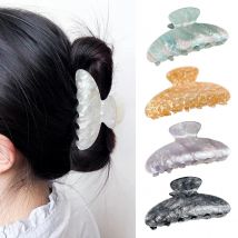 Korea Shark Clip Einfarbig Acryl Haar Klaue Hohe Pferdeschwanz Haar Greifen Clip frauen Mode Barrettes Haar Zubehör Neue