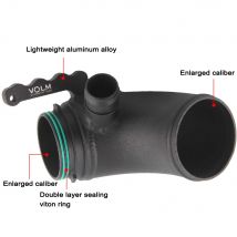 Einlass Turbo Einlass Winkel Turbo Schalldämpfer Löschen Für VW Golf MK7 GTI R Audi V8 MK3 A3 S3 TT MK3 2,0 T 2014 +