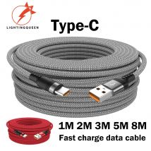 6A Rozszerzony kabel USB TYPE-C Pleciony kabel micro do transmisji danych do Samsung Huawei Xiaomi