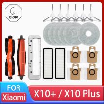 Per Xiaomi Robot Aspirapolvere X10 + / X10 Plus Parti Accessori Spazzola principale Spazzola laterale Filtro Hepa Mop Panno Sacchetto per la polvere di ricambio