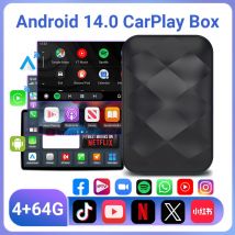 3IN1 Android14 Wireless Carplay Android Auto 2025 NuovoAdapter Aggiornamento Plug & Play Per Youtube Netflix Dongle Wireless Car AI TV BOX