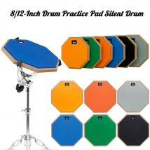 SLADE 8/12 Zoll Drum Practice Pad Gummi Holz Dumb Drum Pad Mute Training für Jazz Drums Übung Anfänger