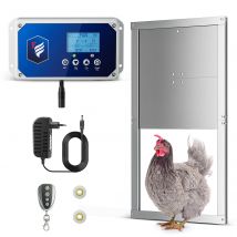 Scatola di controllo per porta di pollo,porta automatica per pollo,porta per pollo con telecomando e timer e sensibile alla luce, trazione da 4 kg